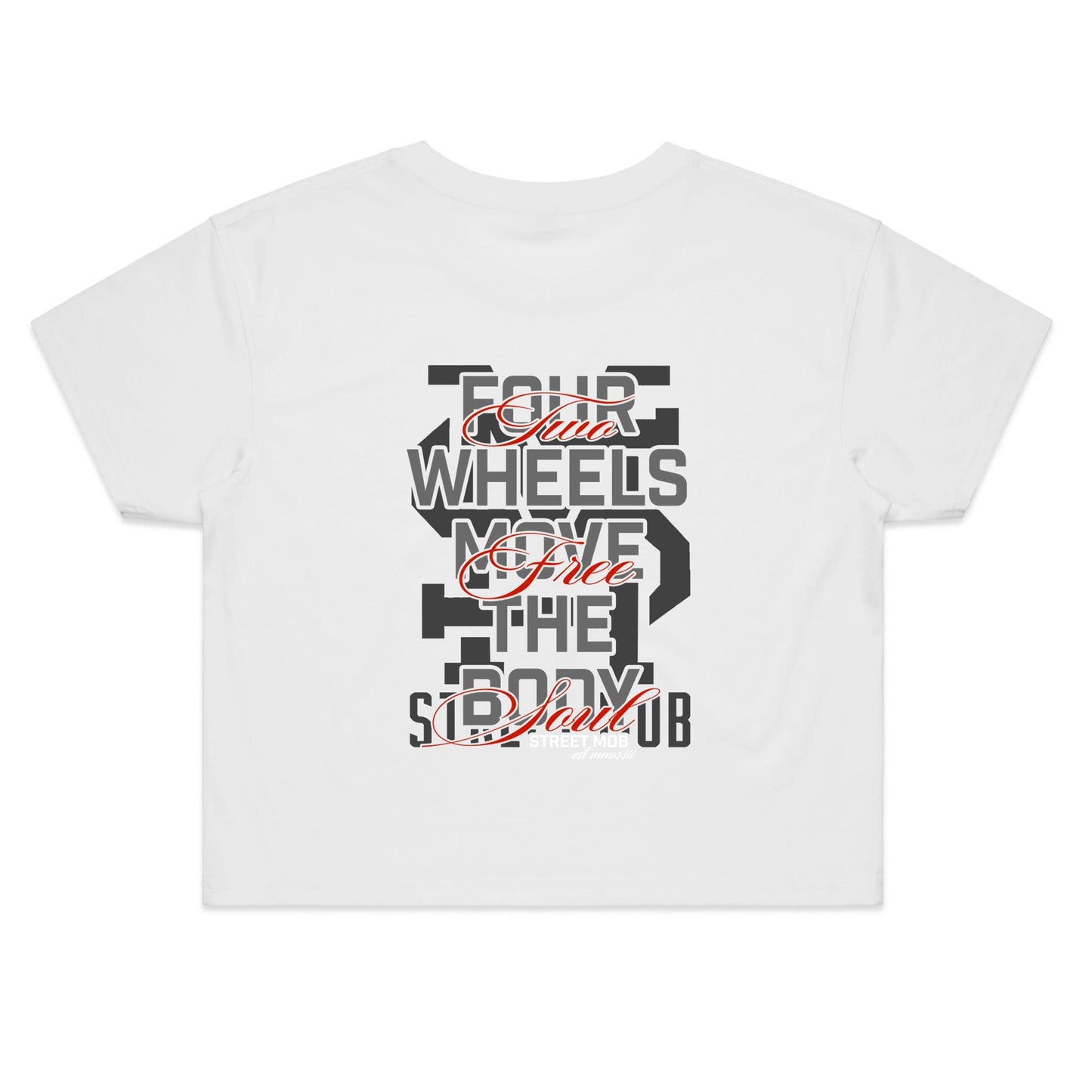 2 WHEELS ONE LOVE - Women's Crop Tee