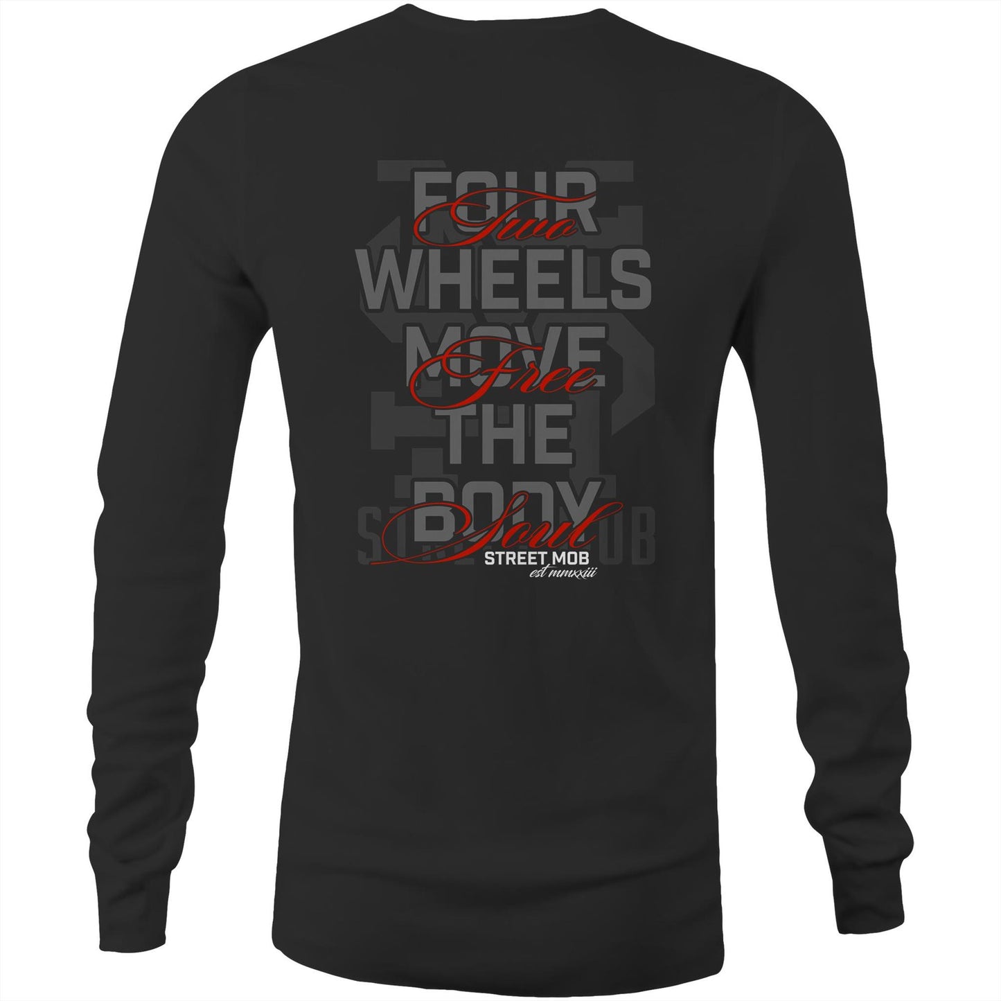 2 WHEELS ONE LOVE - Mens Long Sleeve T-Shirt