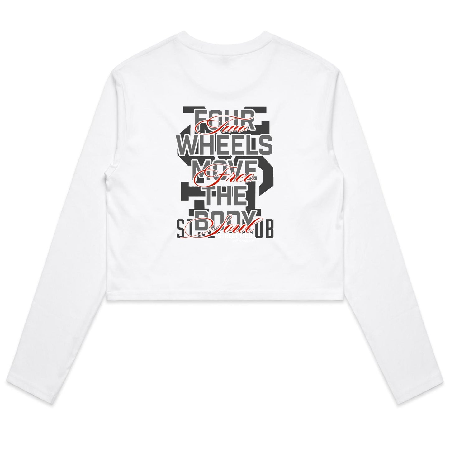 2 WHEELS ONE LOVE - Women's Long Sleeve Crop Tee