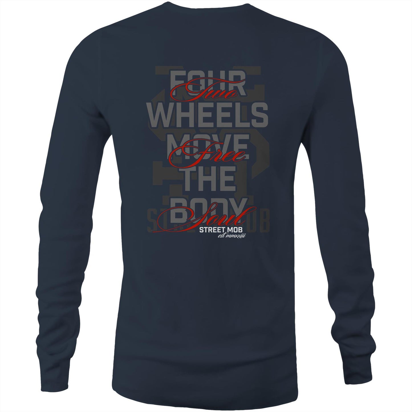 2 WHEELS ONE LOVE - Mens Long Sleeve T-Shirt