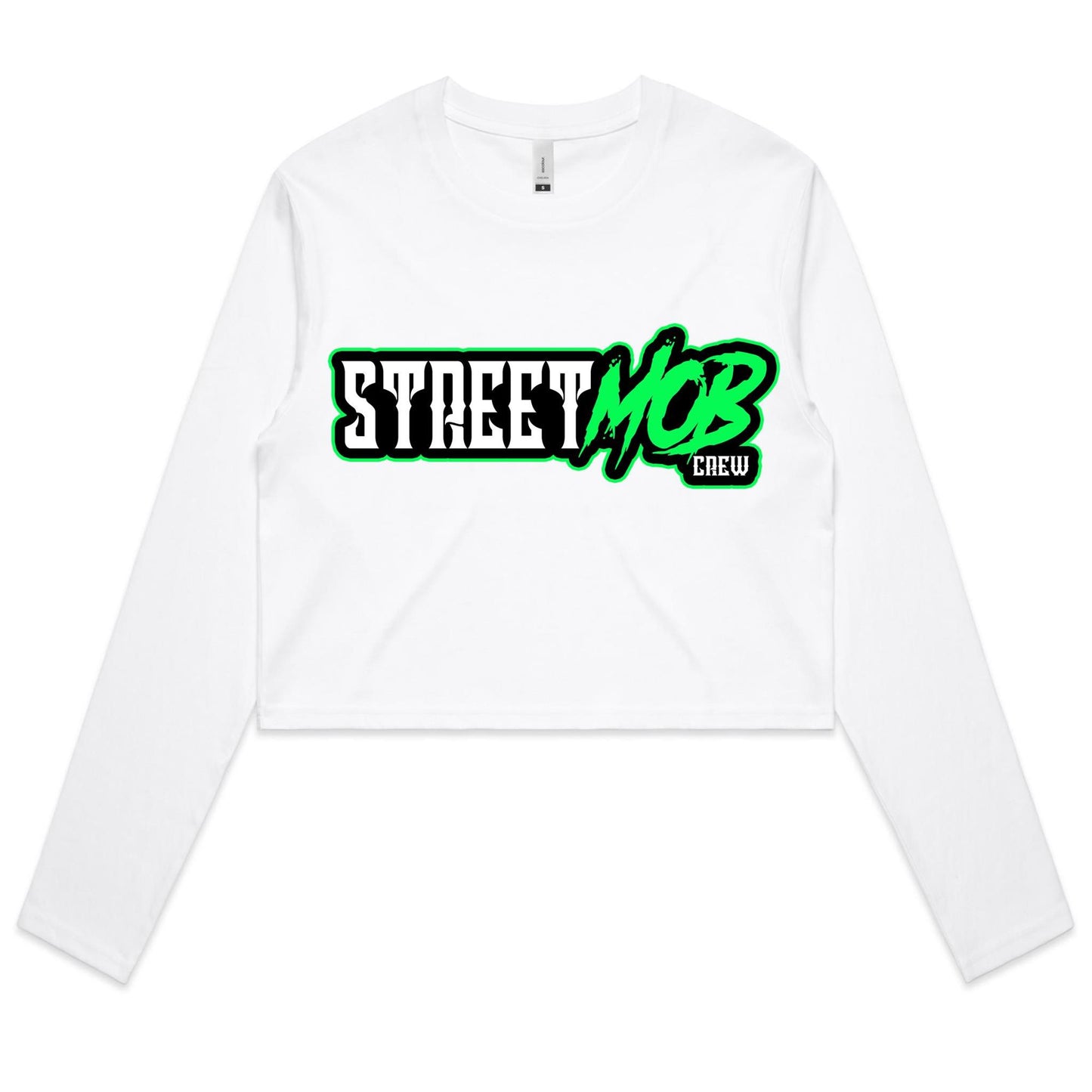 SM 2.0 Green - Women's Long Sleeve Crop Tee