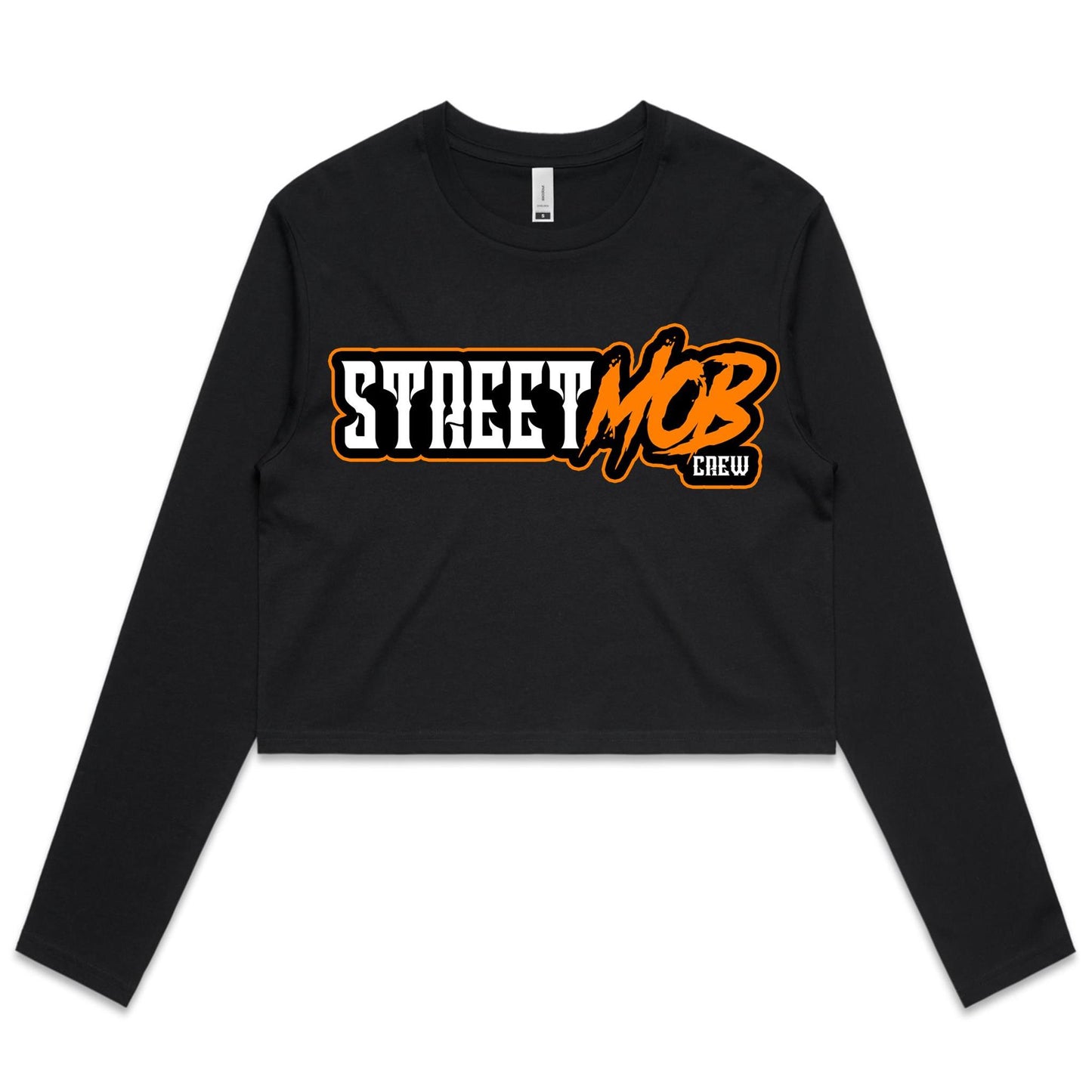 SM 2.0 Orange - Women's Long Sleeve Crop Tee