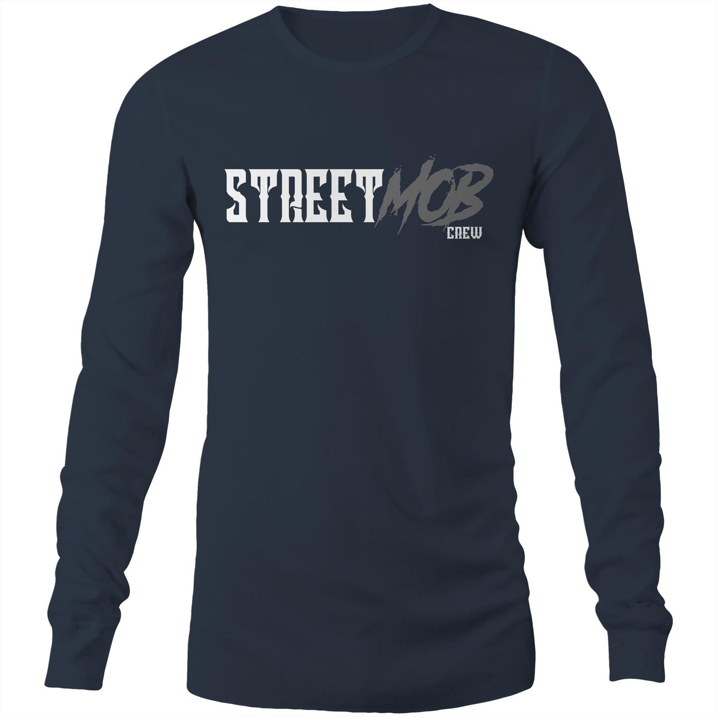 SM 2.0 Grey/White - Mens Long Sleeve T-Shirt