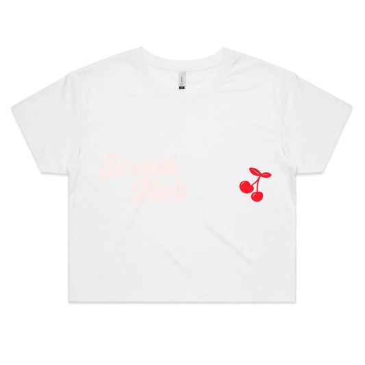 Cherry Drop - Women's Crop Tee