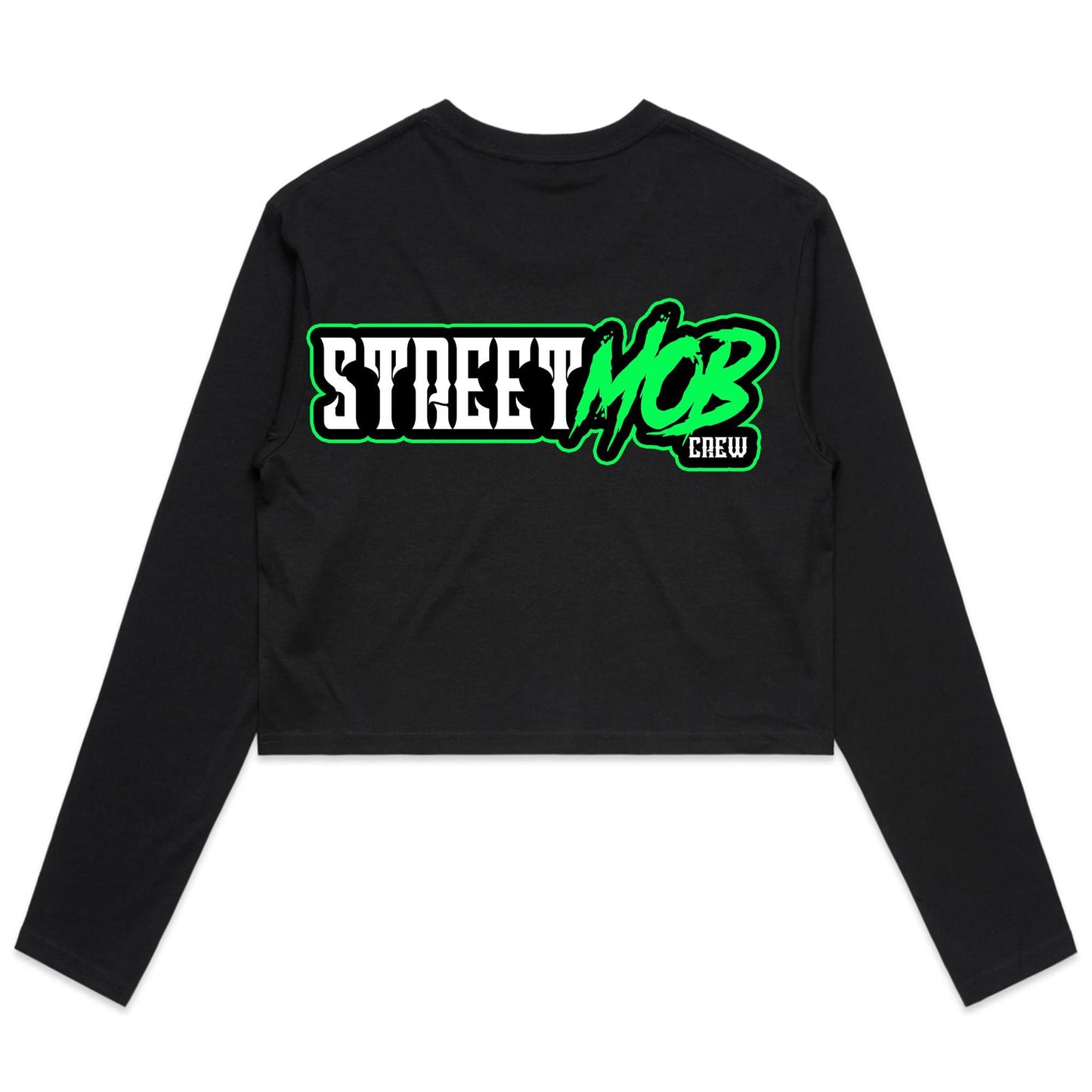 SM 2.0 Green - Women's Long Sleeve Crop Tee