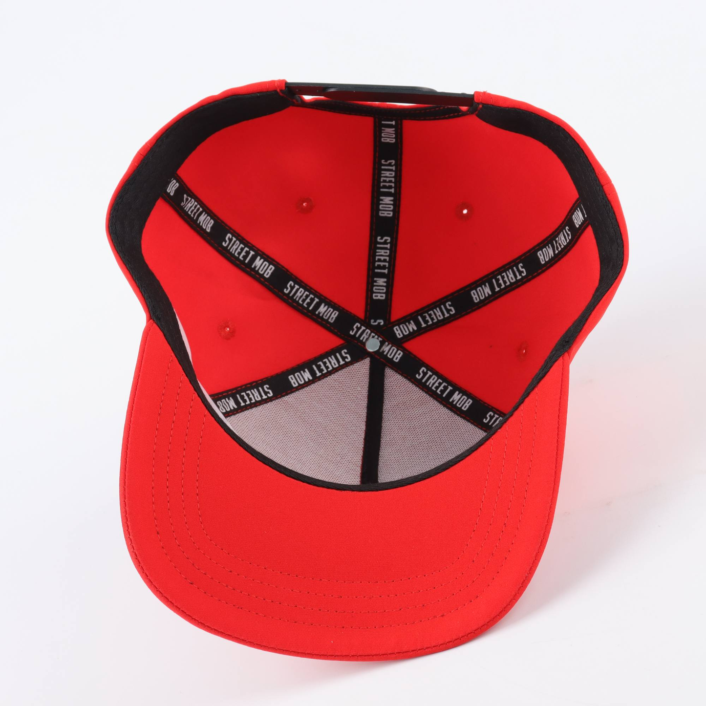 Full Red Deep Fit A-Frame Hat with White Logo