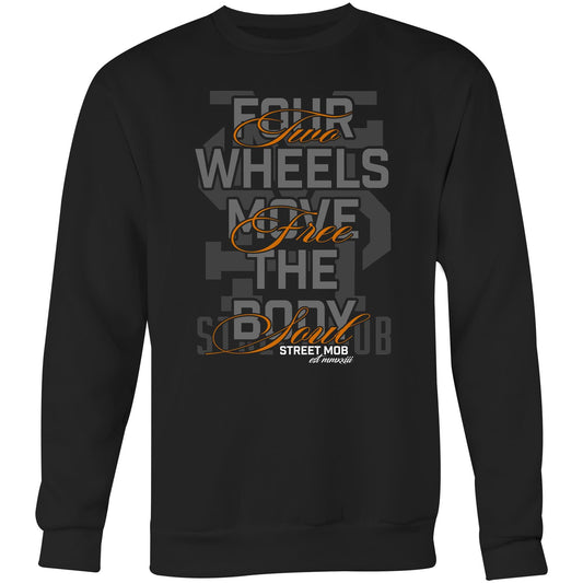 2 Wheels One Love Orange - Crew Sweatshirt